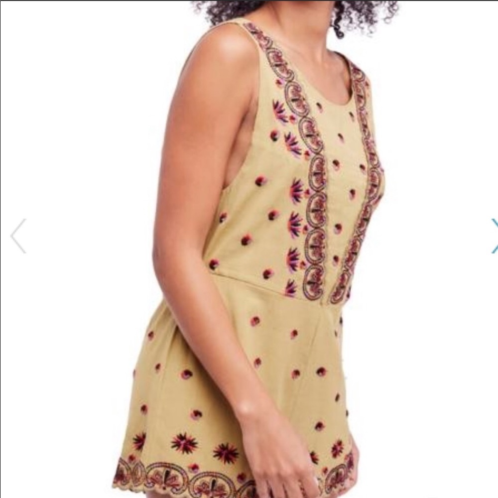 Free People Embroidered Romper